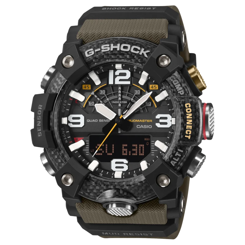 Casio G-Shock Mudmaster GG-B100X-1A3ER Herrenuhr • Biobasiertes Resin-Gehäuse • Digitaler Kompass & Höhenmesser