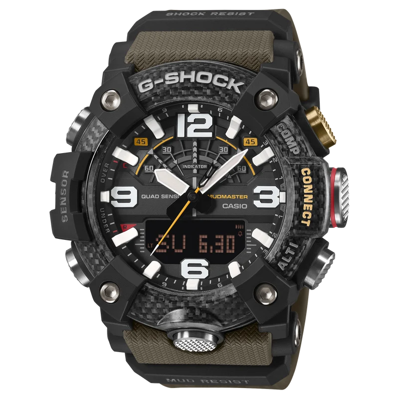 Casio G-Shock Mudmaster GG-B100X-1A3ER Herrenuhr • Biobasiertes Resin-Gehäuse • Digitaler Kompass & Höhenmesser