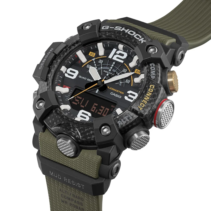 Casio G-Shock Mudmaster GG-B100X-1A3ER Herrenuhr • Biobasiertes Resin-Gehäuse • Digitaler Kompass & Höhenmesser