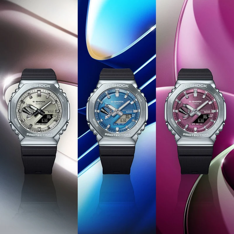 Casio G-Shock GBM-2100A-4BER Herrenuhr • Solar & Bluetooth • Biobasiertes Harz
