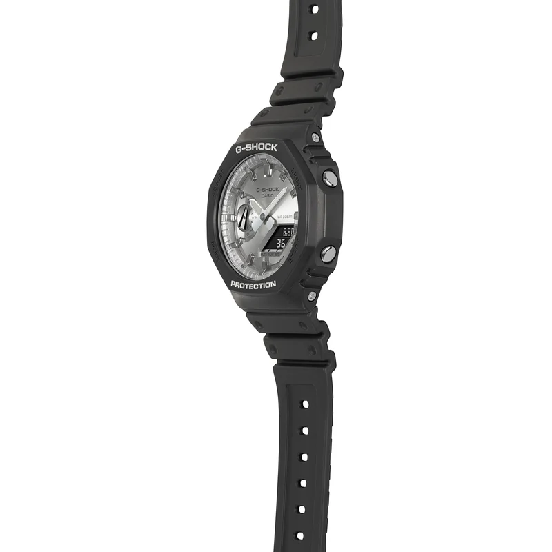Casio GA-2100SB-1AER G-Shock Classic Herrenuhr Silber • Carbon Core Guard • 20 BAR wasserdicht