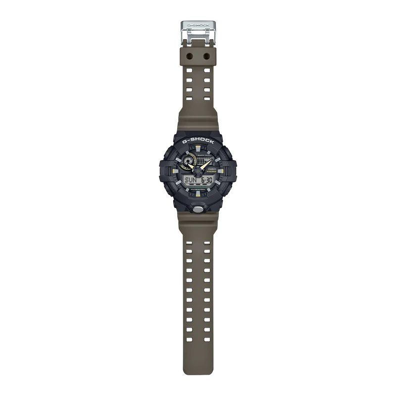Casio GA-710TU-1A3ER G-Shock Classic Herrenuhr Beige • Stoßfest & 20 bar • Analog-Digital