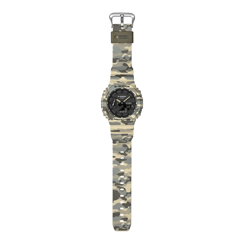 Casio G-Shock GA-2100CM-5AER Herrenuhr • Tarnmuster-Design • 20 BAR Wasserdicht