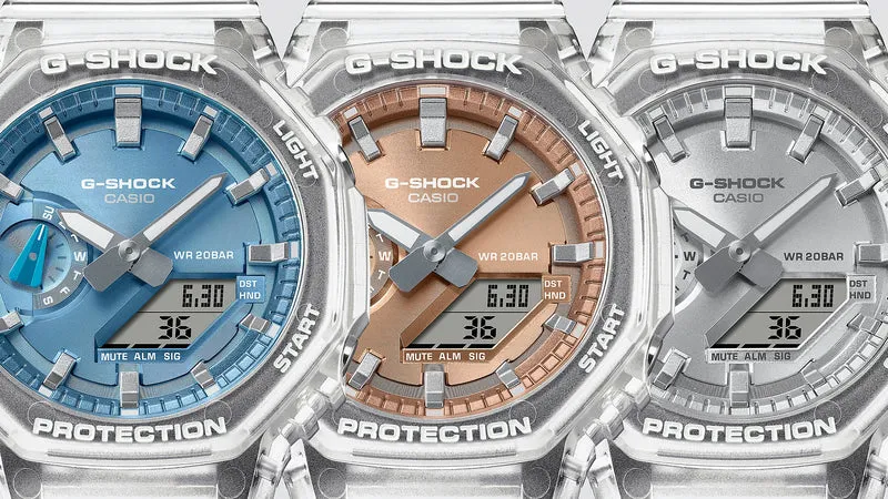Casio G-Shock Classic GA-2100BM-7A2ER Herrenuhr • Transluzentes Resin-Design • 20 bar wasserdicht