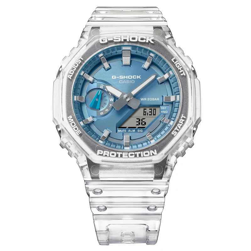 Casio G-Shock Classic GA-2100BM-7A2ER Herrenuhr • Transluzentes Resin-Design • 20 bar wasserdicht