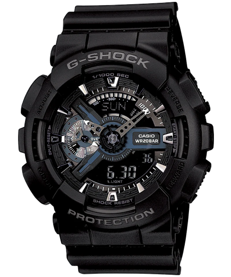 Casio GA-110-1BER G-Shock Herrenuhr Schwarz • Analog-Digital • 20 BAR Wasserdichtigkeit