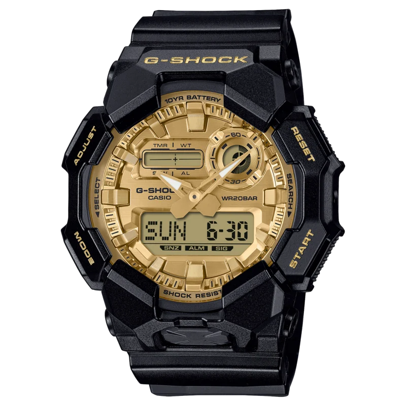 Casio GA-010GGB-1A9ER G-Shock Herrenuhr Schwarz/Gold • Ana-Digi Anzeige • 20 bar wasserdicht