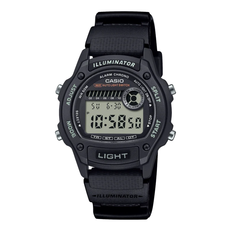 Casio Timeless W-220H-1AVEF Herrenuhr • Weltzeit & Stoppuhr • 5 bar wasserdicht