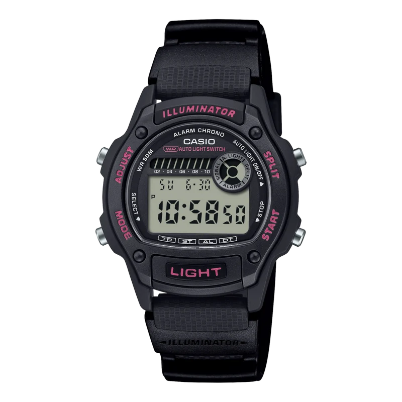 Casio W-220H-1A2VEF Damen Armbanduhr • Alarm-Chronograph • Weltzeit