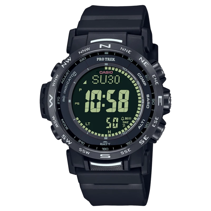 Casio PRW-35Y-1BER PRO TREK Herrenuhr Schwarz • Tough Solar & Multiband 6 • Digitaler Kompass & Höhenmesser