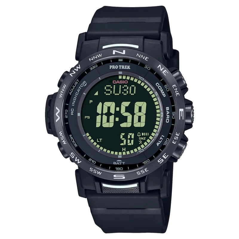 Casio PRW-35Y-1BER PRO TREK Herrenuhr Schwarz • Tough Solar & Multiband 6 • Digitaler Kompass & Höhenmesser