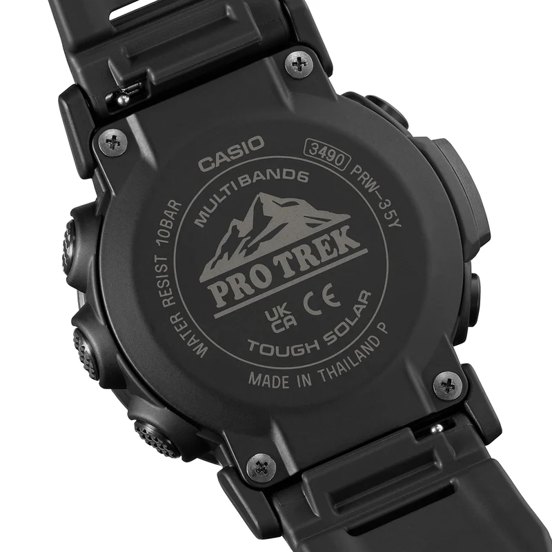 Casio PRW-35Y-1BER PRO TREK Herrenuhr Schwarz • Tough Solar & Multiband 6 • Digitaler Kompass & Höhenmesser