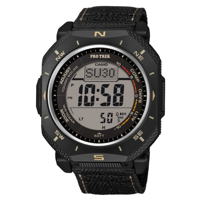 Casio Pro Trek PRG-69B-1ER PRG-69 Series Armbanduhr Schwarz • Solarbetrieb • Dreifachsensor
