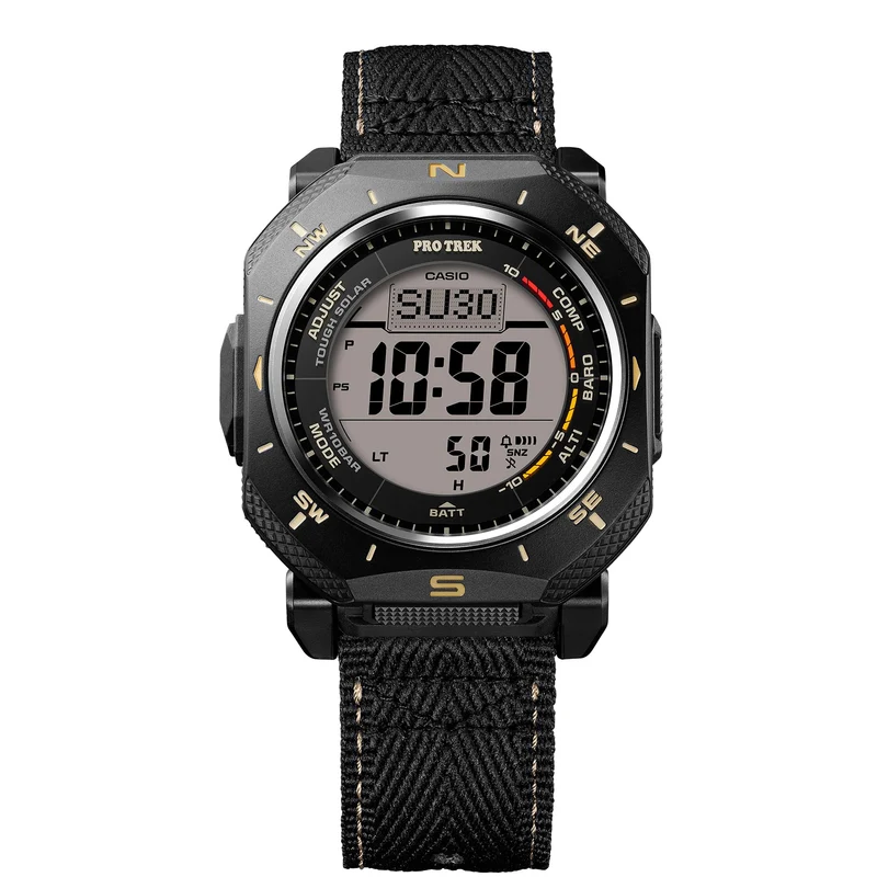 Casio Pro Trek PRG-69B-1ER PRG-69 Series Armbanduhr Schwarz • Solarbetrieb • Dreifachsensor