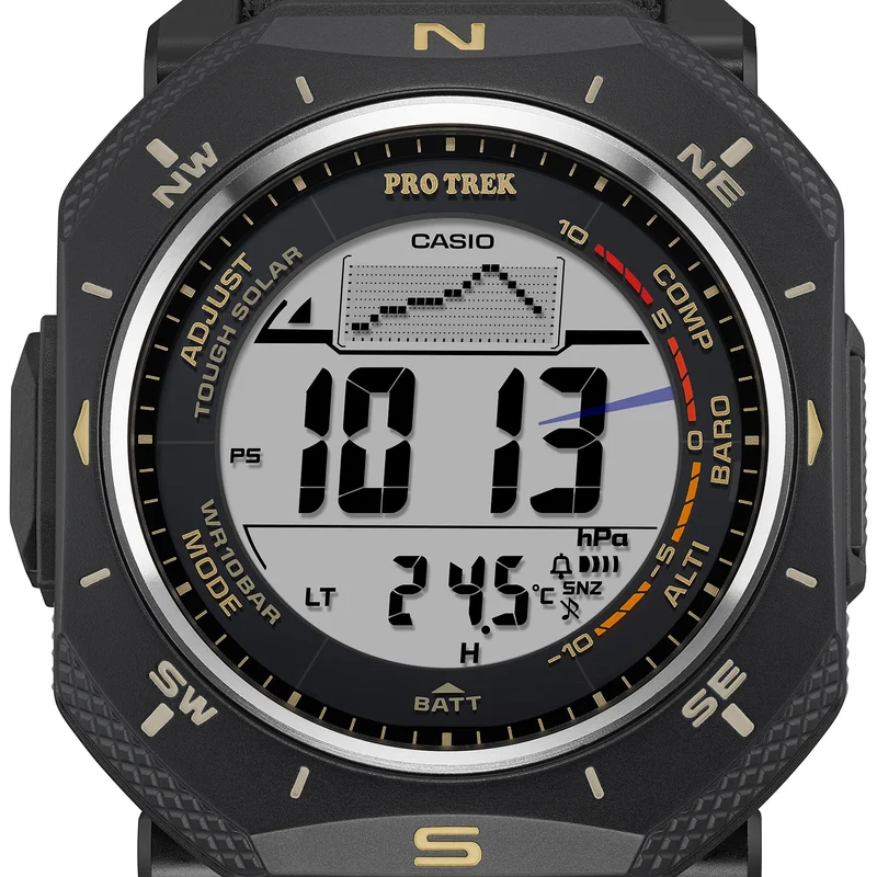Casio Pro Trek PRG-69B-1ER PRG-69 Series Armbanduhr Schwarz • Solarbetrieb • Dreifachsensor