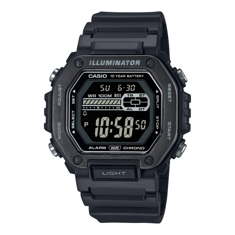 Casio Timeless MWD-110HB-1BVEF Herrenuhr • 10 Bar Wasserdicht • Digitales Quarzwerk