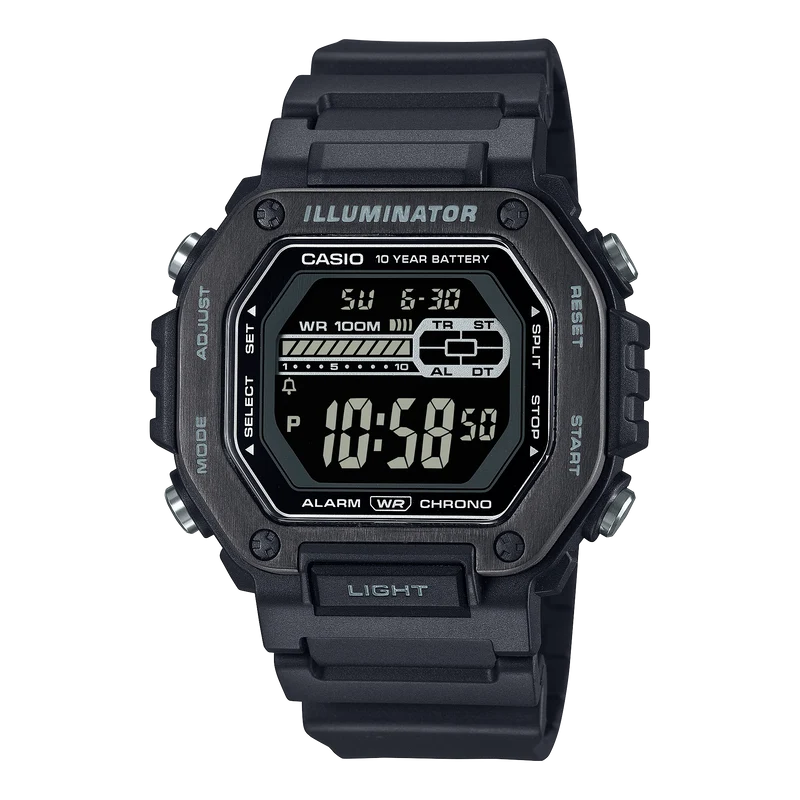 Casio Timeless MWD-110HB-1BVEF Herrenuhr • 10 Bar Wasserdicht • Digitales Quarzwerk