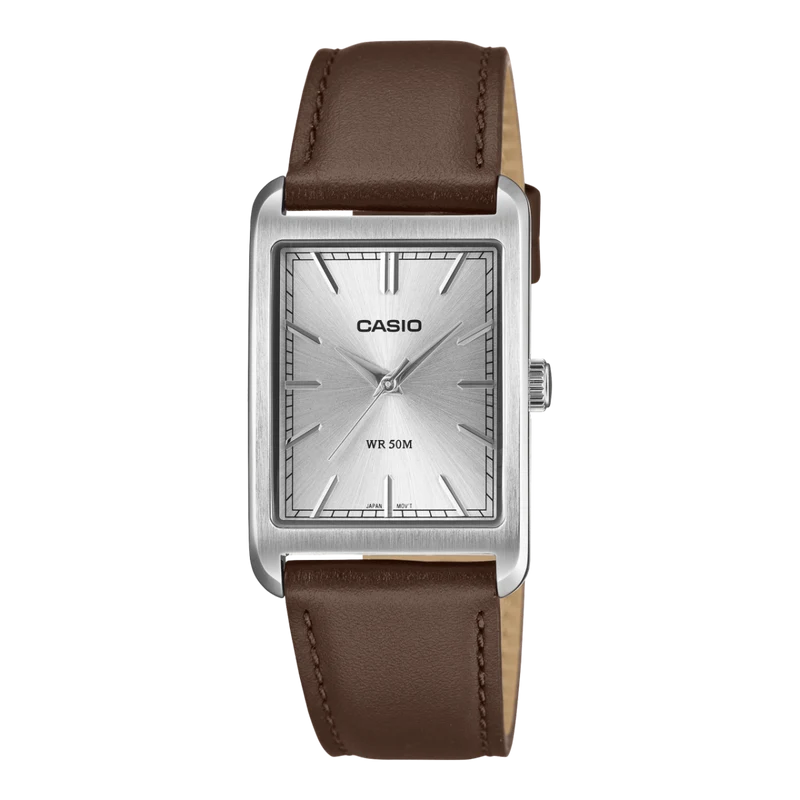 Casio Timeless MTP-B215L-7AVER Herrenuhr • Mineralglas • Echtlederarmband