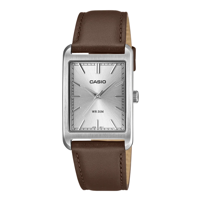 Casio Timeless MTP-B215L-7AVER Herrenuhr • Mineralglas • Echtlederarmband