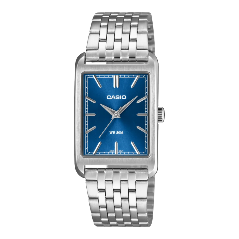 Casio MTP-B215D-2AVER Unisex Armbanduhr Blau • Mineralglas • 5 bar Wasserdicht