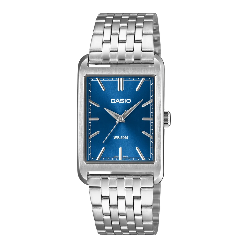 Casio MTP-B215D-2AVER Unisex Armbanduhr Blau • Mineralglas • 5 bar Wasserdicht