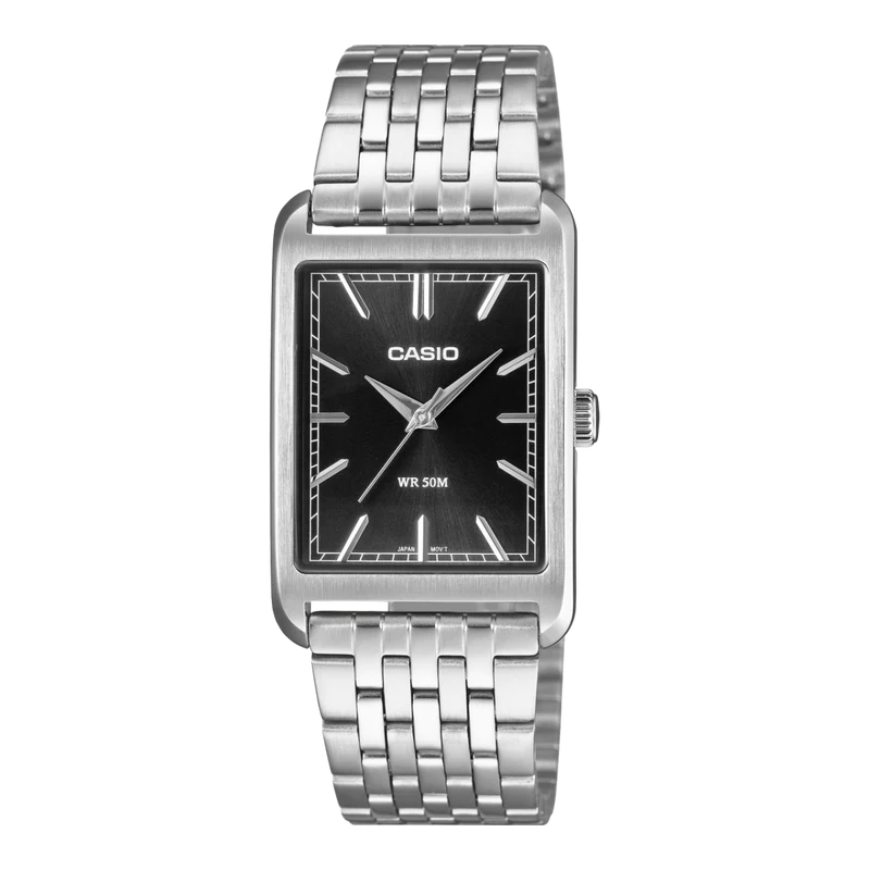 Casio MTP-B215D-1AVER Unisex Armbanduhr Schwarz • Mineralglas • Edelstahl