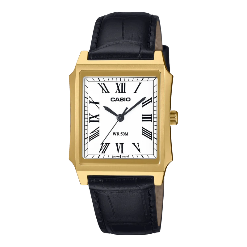 Casio Vintage MTP-B190GL-7BVEF Herrenuhr • Mineralglas sphärisch • Goldionbeschichtetes Edelstahlgehäuse