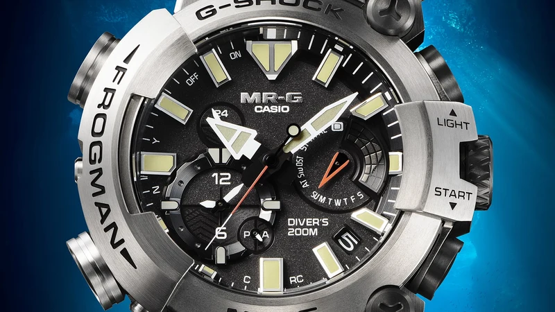 Casio MR-G MRG-BF1000RG-3ADR Herren • Saphirglas • Titan-Taucheruhr 200 m