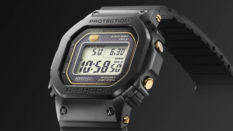 Casio G-Shock Pro MRG-B5000R-1DR Herrenuhr • Titan/Cobarion Gehäuse • Solar & Funk