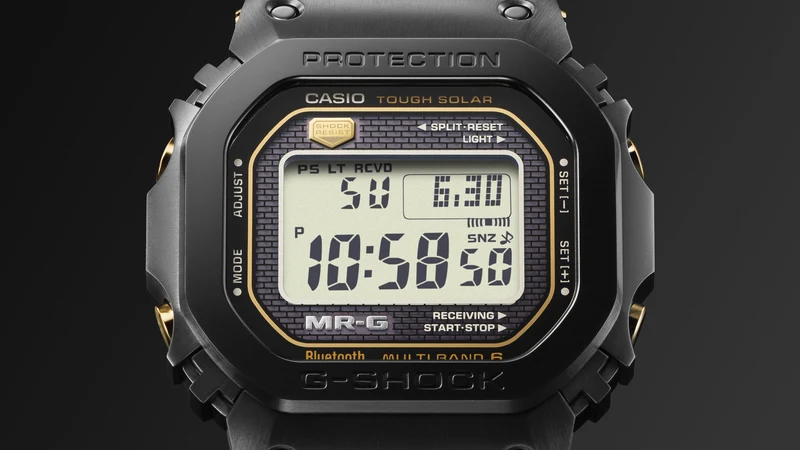 Casio G-Shock Pro MRG-B5000R-1DR Herrenuhr • Titan/Cobarion Gehäuse • Solar & Funk