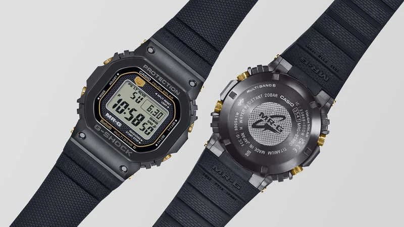 Casio G-Shock Pro MRG-B5000R-1DR Herrenuhr • Titan/Cobarion Gehäuse • Solar & Funk