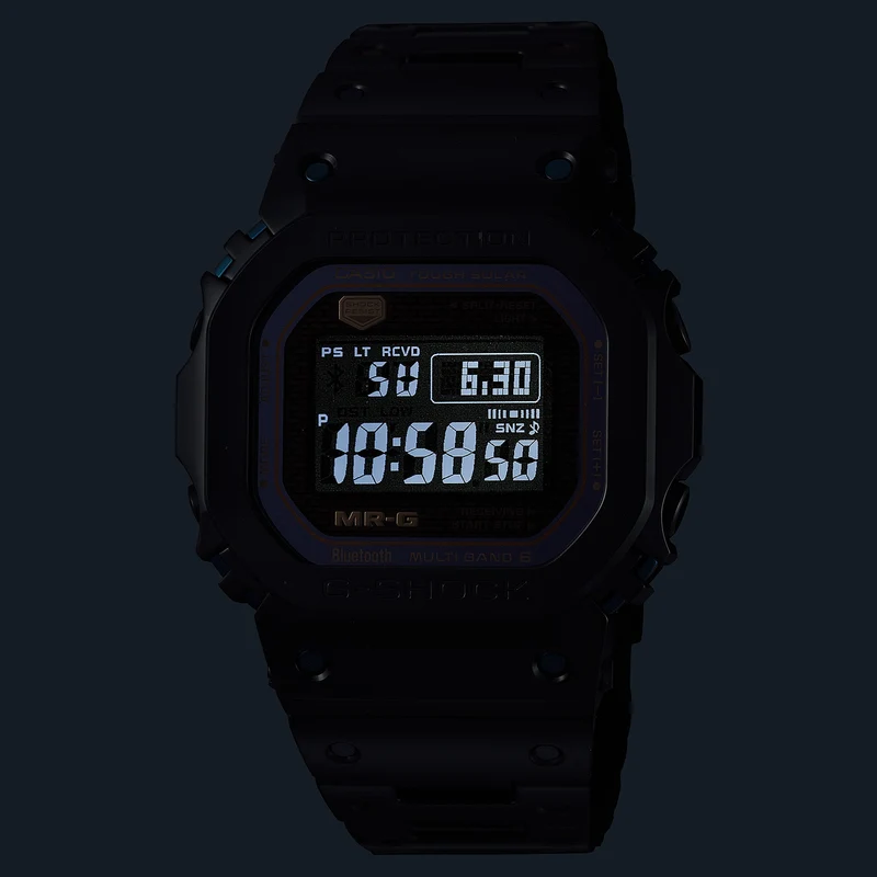 Casio G-Shock MRG-B5000BA-1DR Herren Armbanduhr • Titan & Cobarion Gehäuse • Funk-Solar