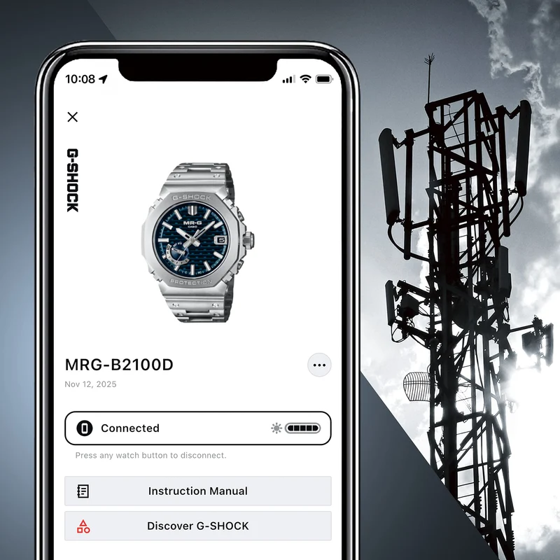 Casio MR-G MRG-B2100D-2ADR Herrenuhr • Tough Solar mit Bluetooth • COBARION Lünette