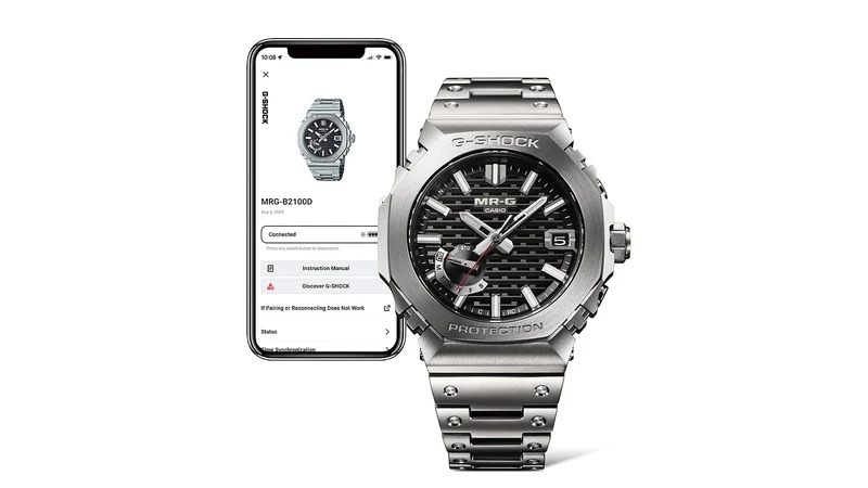 Casio MR-G MRG-B2100D-1ADR Herrenuhr • Tough Solar mit Bluetooth • Titan-Gehäuse aus Japan