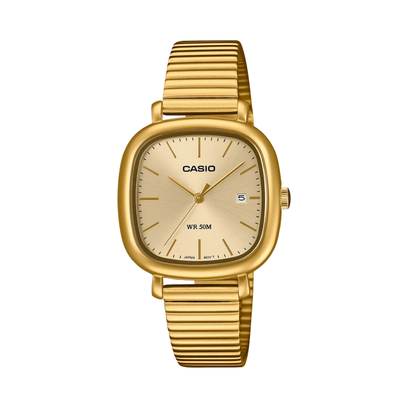 Casio LTP-B166G-9AVEF Damen Armbanduhr Gold • Mineralglas • Datumsanzeige