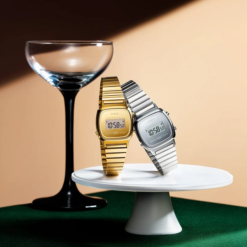 Casio LA670WES-7AEF Damen Armbanduhr • Mineralglas • Stoppuhr & Timer