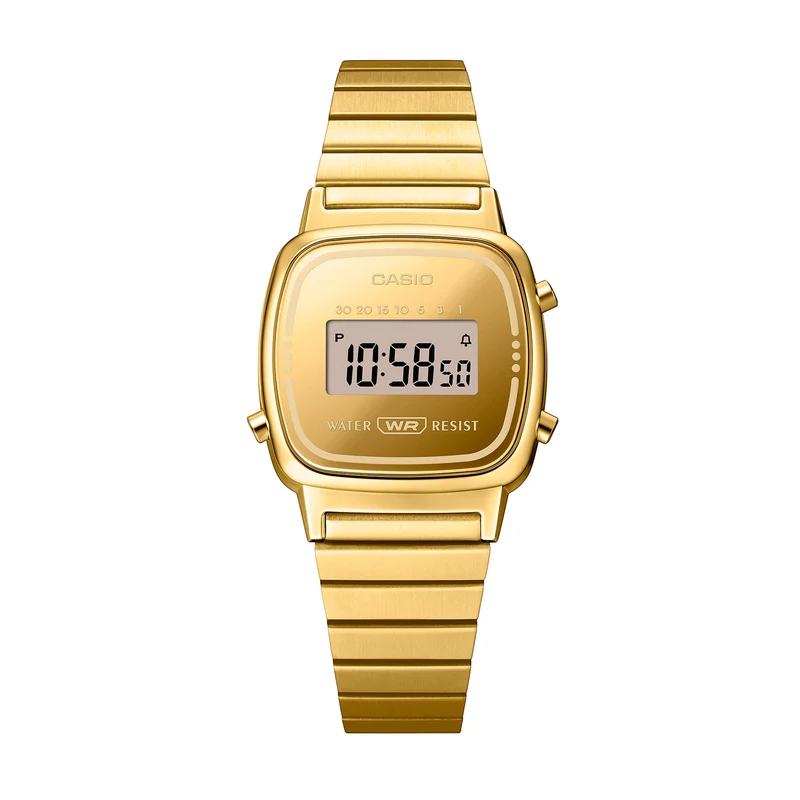Casio LA670WEGS-9AEF Damenarmbanduhr Goldfarben • Mineralglas • Stoppuhr & Timer