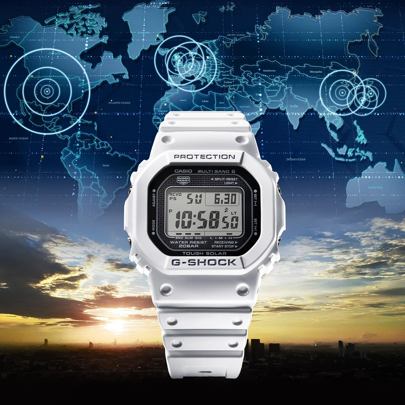 Casio GW-5000HS-7ER G-Shock Origin Herrenuhr Weiß • Tough Solar & Funk • Made in Japan