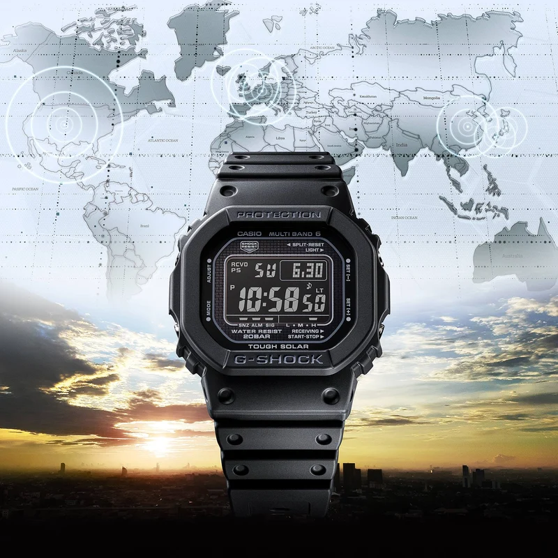 Casio GW-5000HS-1ER G-Shock Origin Herrenuhr Schwarz • Tough Solar & Multiband 6 • Diamantbeschichtung