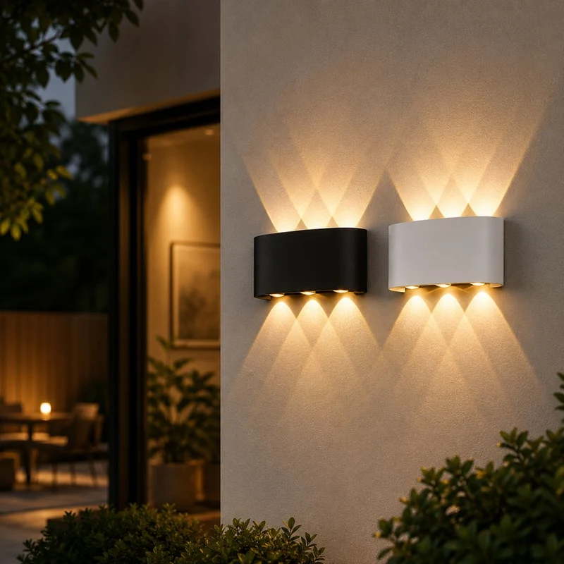 Waterdichte LED Wandlamp Aluminium Binnen Buiten Moderne Verlichting IP65 Sfeerlicht Tuin Terras Gevel | Sansoti