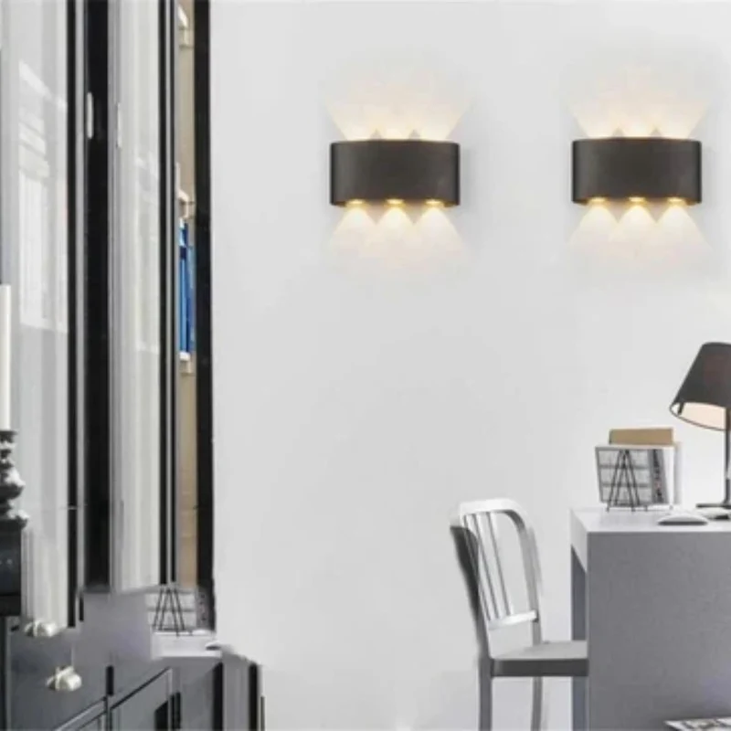 Waterdichte LED Wandlamp Aluminium Binnen Buiten Moderne Verlichting IP65 Sfeerlicht Tuin Terras Gevel | Sansoti