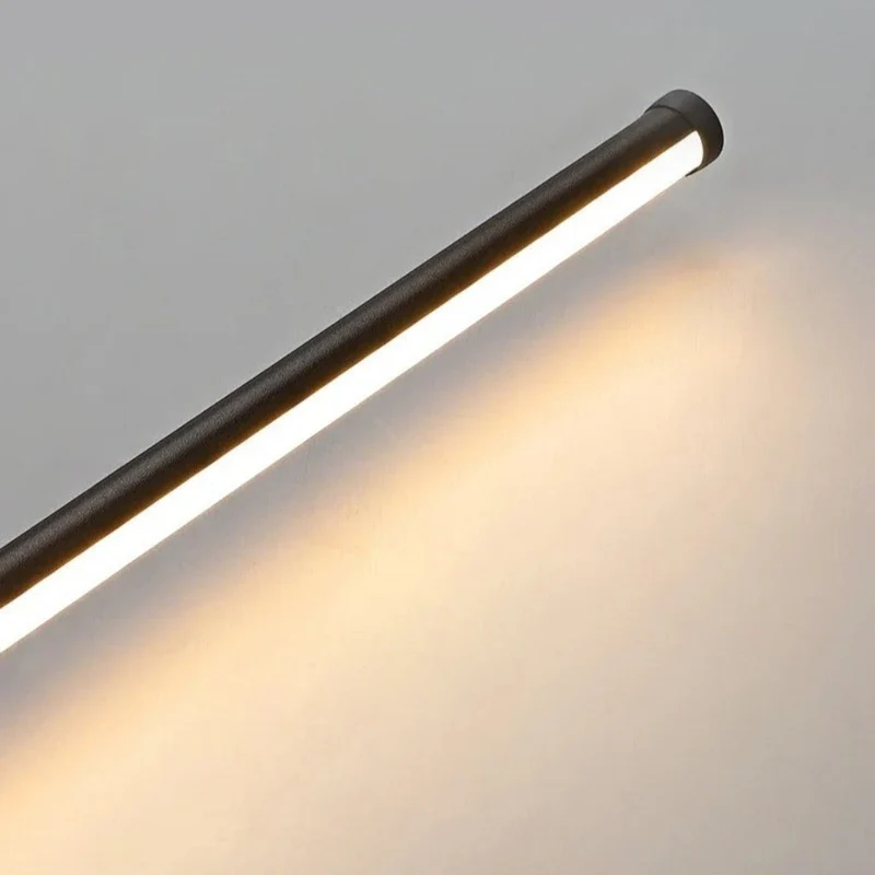Minimalistische LED Wandlamp Aluminium 60-80cm Zwart Goud Woonkamer Slaapkamer Hal Modern Strak Design | Sansoti