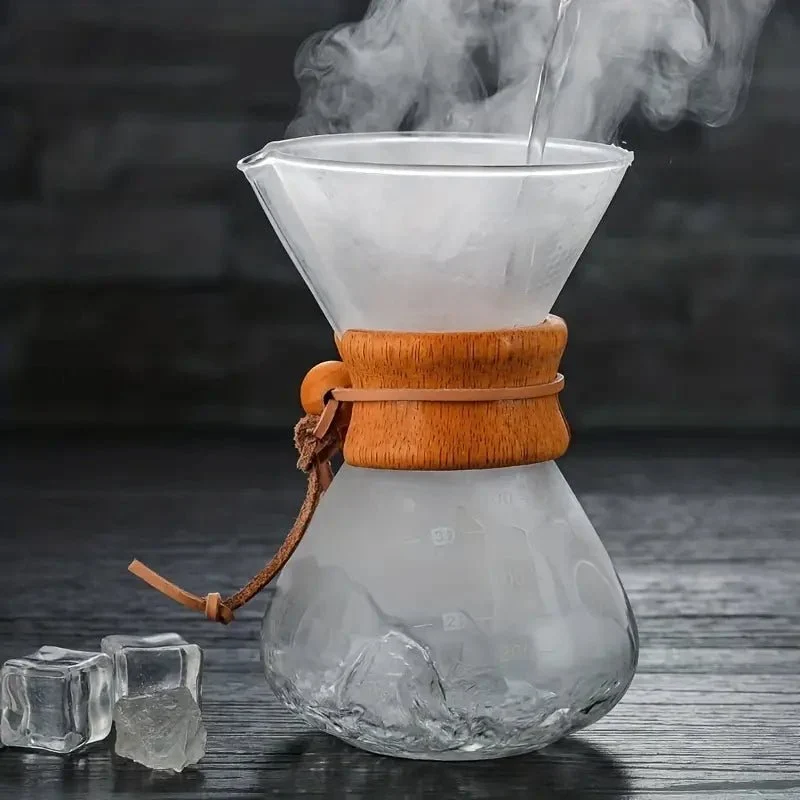 Glazen Koffiekan met Pour-Over Filter Set - Handgemaakte Koffie - Barista Kwaliteit - 400ml/600ml/800ml | Sansoti