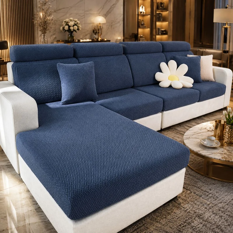 Rekbare Bankhoes Huisdiervriendelijk 100% Polyester Wasbaar Meubelbeschermer 10 Maten 6 Kleuren Woonkamer | Sansoti
