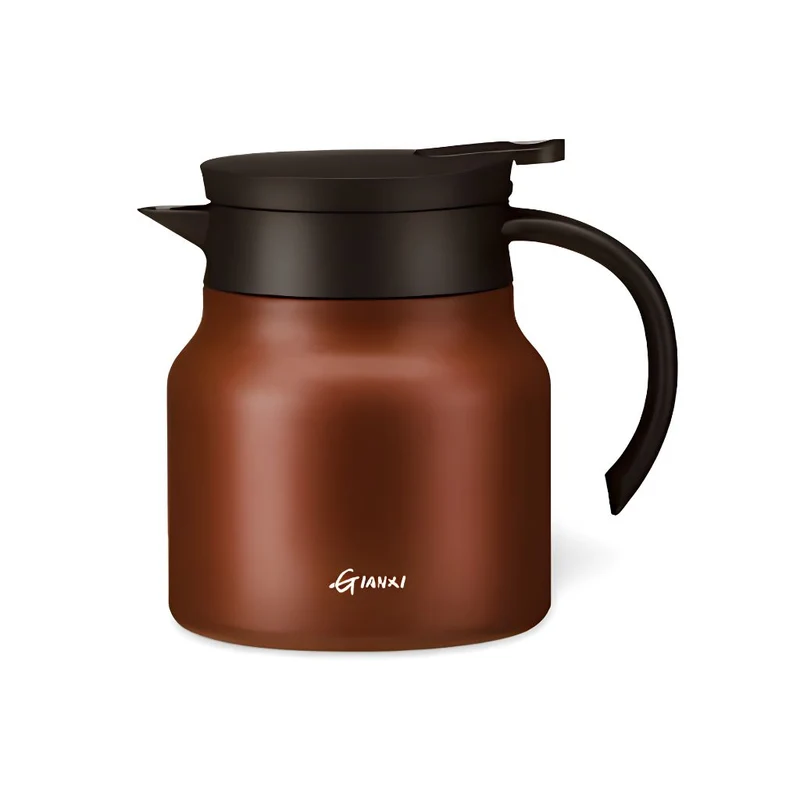 Thermoskan met Theezeef 800ml Dubbelwandig Rvs Keramiek Warmhoudkan Theekan Koffiekan Theepot Isoleerkan | Sansoti