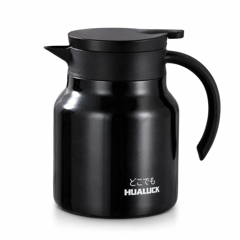 Thermoskan met Theezeef 800ml Dubbelwandig Rvs Keramiek Warmhoudkan Theekan Koffiekan Theepot Isoleerkan | Sansoti