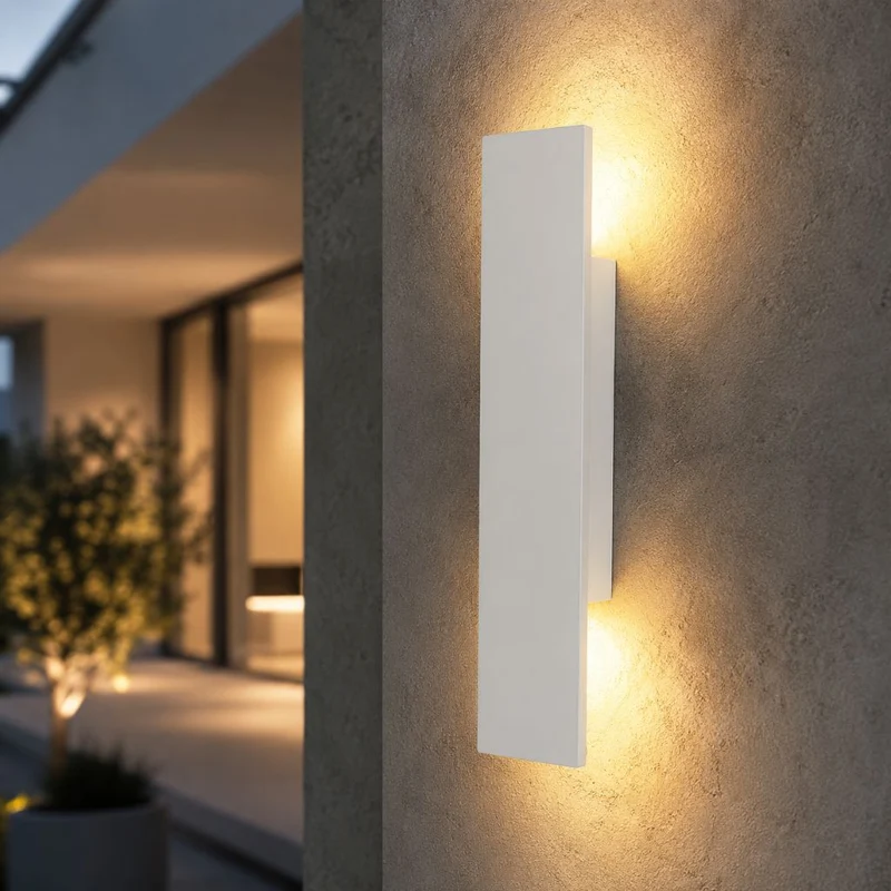 Weerbestendige Aluminium Wandlamp LED voor Buiten Wit 20.5-61cm IP65 Waterdicht Tuinverlichting Buitenlamp | Sansoti