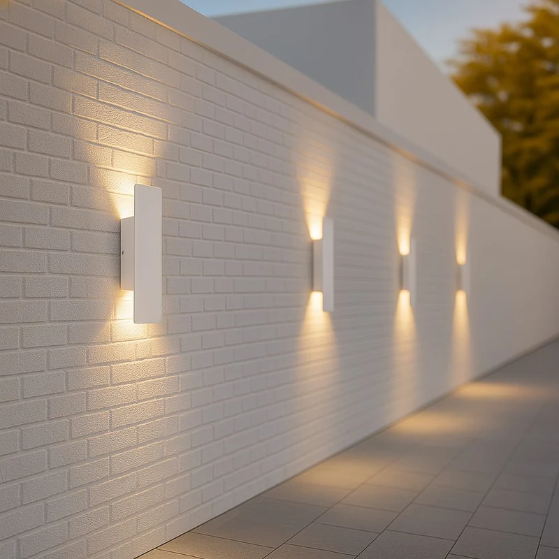 Weerbestendige Aluminium Wandlamp LED voor Buiten Wit 20.5-61cm IP65 Waterdicht Tuinverlichting Buitenlamp | Sansoti