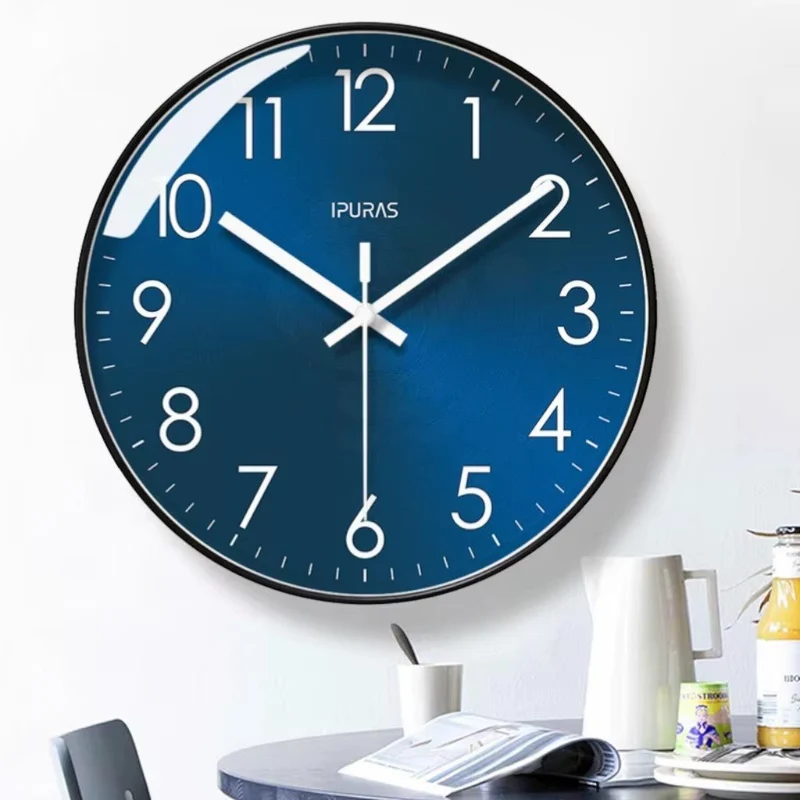 Wandklok Stille Quartz Beweging 25cm 30cm Zwart Goud Minimalistisch Modern Design voor Woonkamer Kantoor | Sansoti