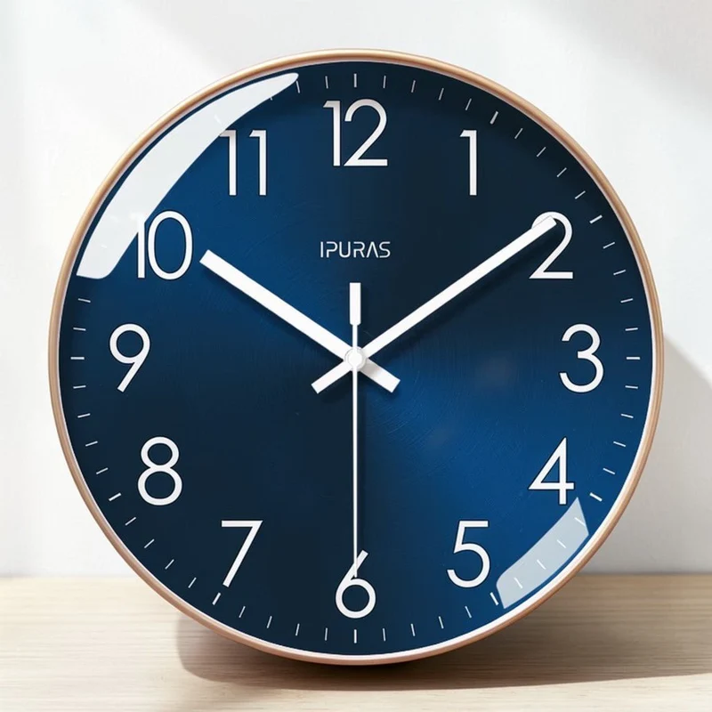 Wandklok Stille Quartz Beweging 25cm 30cm Zwart Goud Minimalistisch Modern Design voor Woonkamer Kantoor | Sansoti